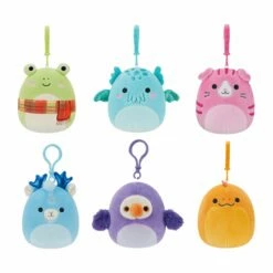 Squishmallow 3.5 Inch Clip Wendy Squad Set Of 6 - Wendy, Theotto, Geraldine, Xam, Neha, Onel