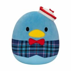 Squishmallow 8 Inch Tuxedo Sam Plaid Squad Sanrio Plush Toy