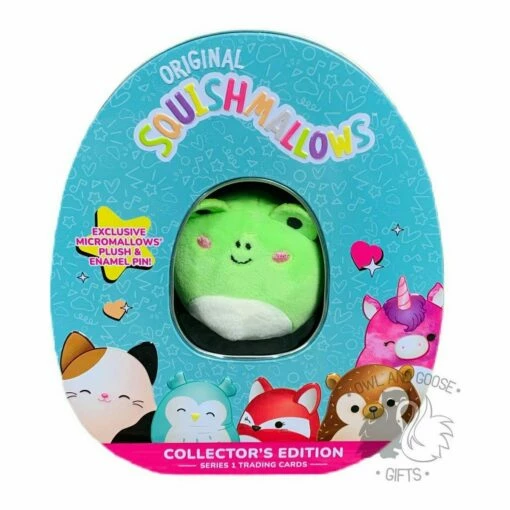 Squishmallow Micro Mallow Wendy The Frog Collector's Tin -OWL AND GOOSE GIFTS Shop squishmallow collectors tin wendy the frog 952256